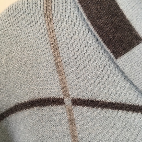 Fun Sport Oversized Plaid Sweater Pastel Blue - Picture 6 of 11